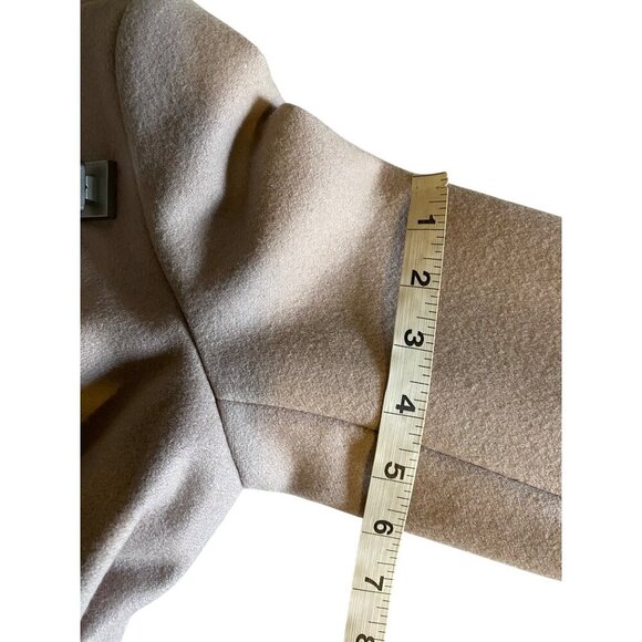 AllSaints City Monument Coat Italian Wool Draped Asymmetric US 2 Blush Beige - Picture 14 of 16